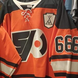 Philadelphia Flyers x Space Jesus Moon Dot Records STAR TREK SHIT Hockey Jersey
